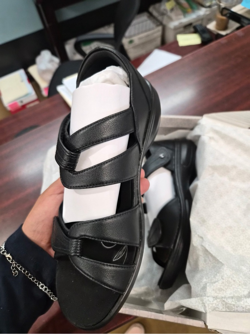 Men's Black Strappy Comfort Sandals